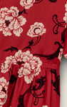 Women's Tie Front Floral Short Sleeve Blouse
