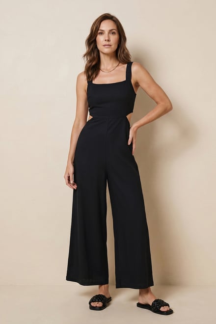 Strappy Wide Leg Jumpsuit