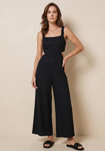 Strappy Wide Leg Jumpsuit