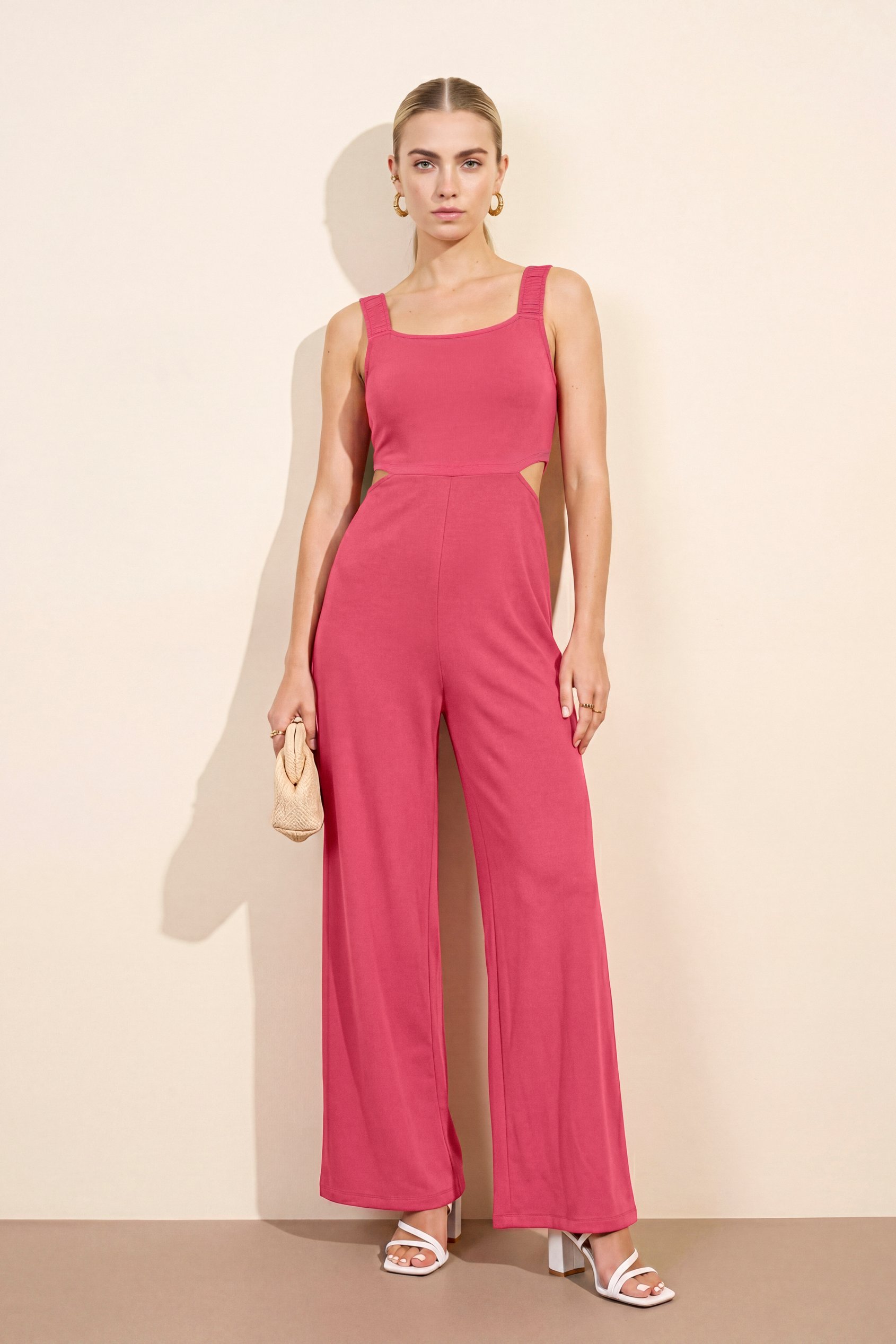 Strappy Wide Leg Jumpsuit