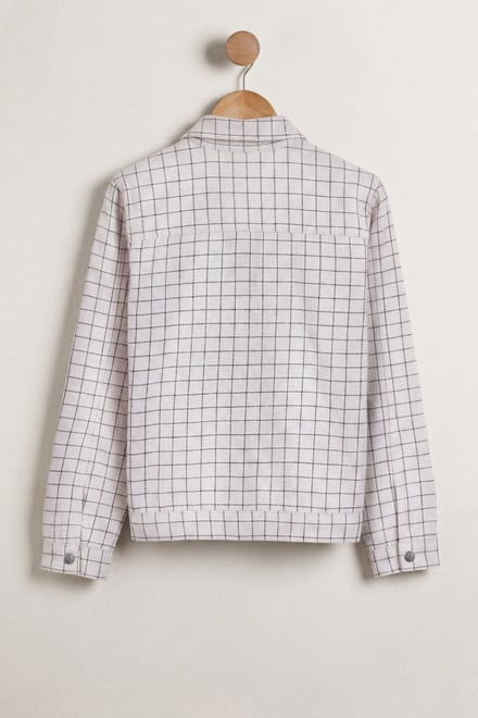 Womens Stripe Pattern Cropped Jacket
