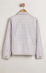 Womens Stripe Pattern Cropped Jacket