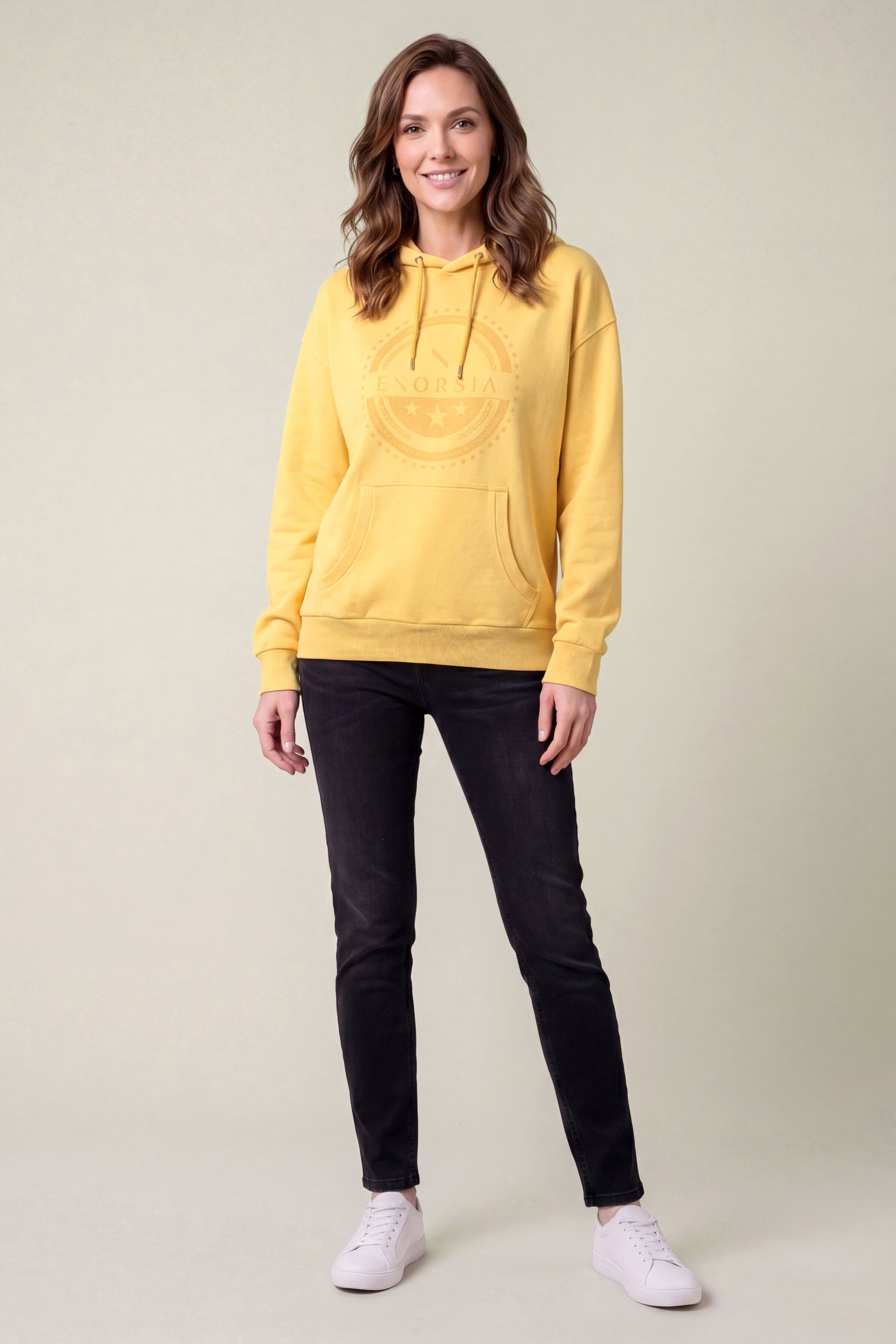 Women Drop Shoulder Printed Hoodie