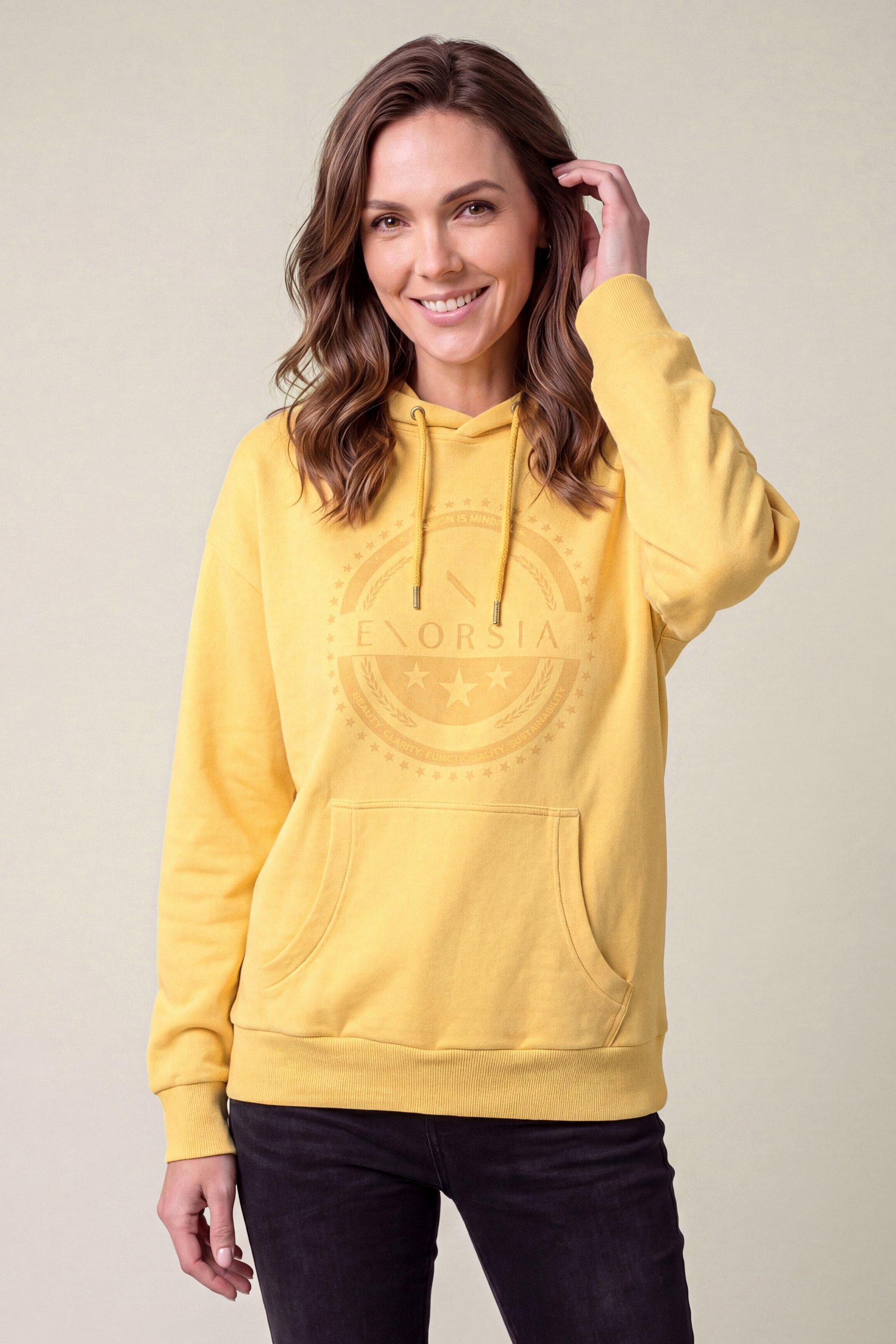 Women Drop Shoulder Printed Hoodie