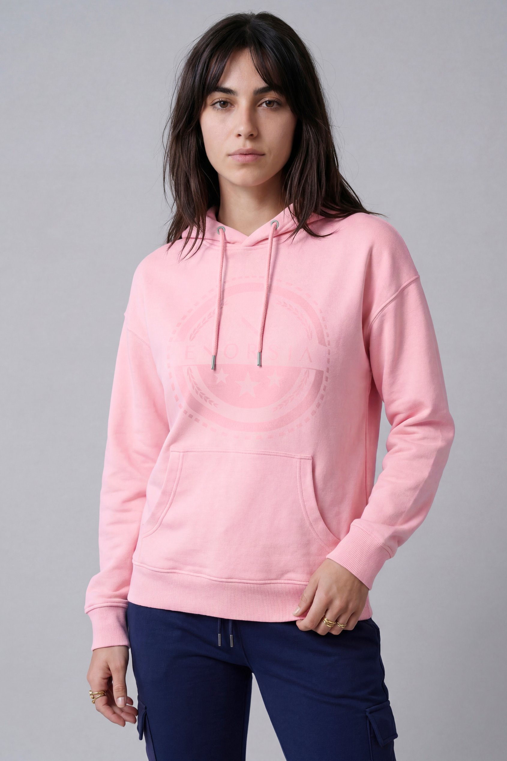 Women Drop Shoulder Printed Hoodie