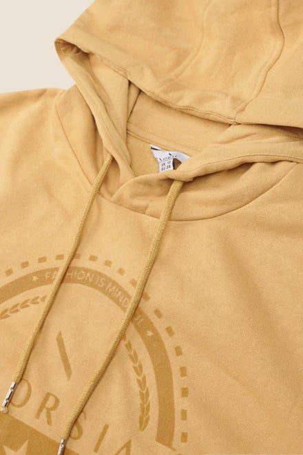 Women Drop Shoulder Printed Hoodie