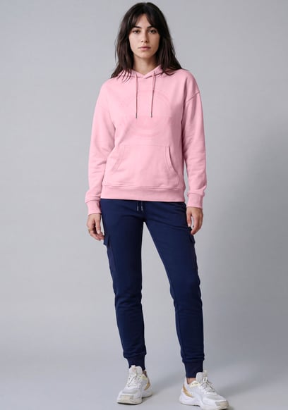 Women Drop Shoulder Printed Hoodie