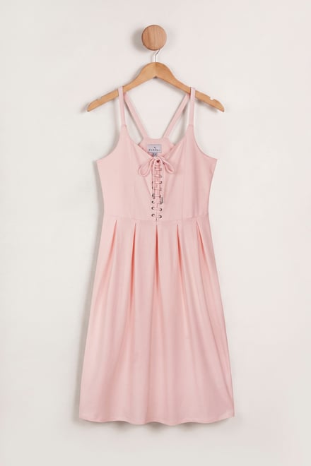 Tie Front  Jersey Midi Dress