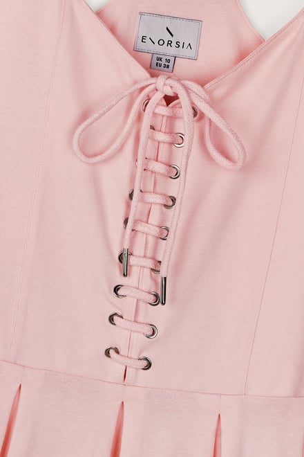 Tie Front  Jersey Midi Dress