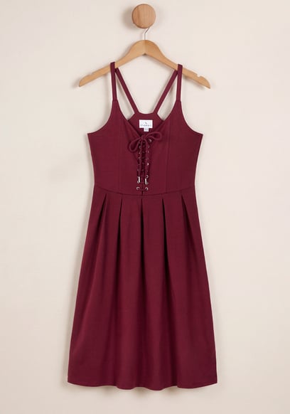Tie Front  Jersey Midi Dress