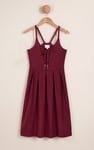 Tie Front  Jersey Midi Dress