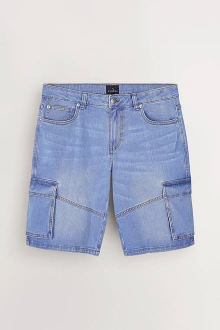 Men's Blue Denim Cargo Shorts
