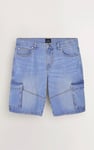 Men's Blue Denim Cargo Shorts
