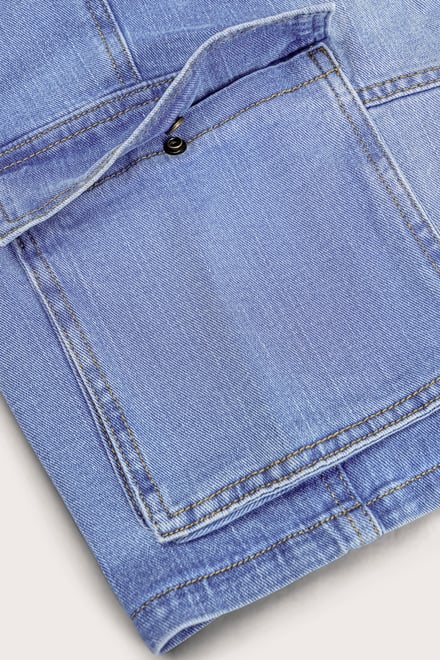 Men's Blue Denim Cargo Shorts