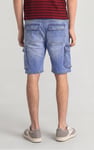 Men's Blue Denim Cargo Shorts