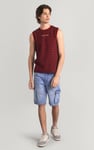 Men's Blue Denim Cargo Shorts