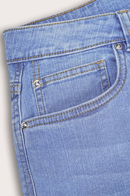 Men's Blue Denim Cargo Shorts