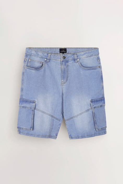 Men's Sky Blue Denim Cargo Shorts | Enorsia