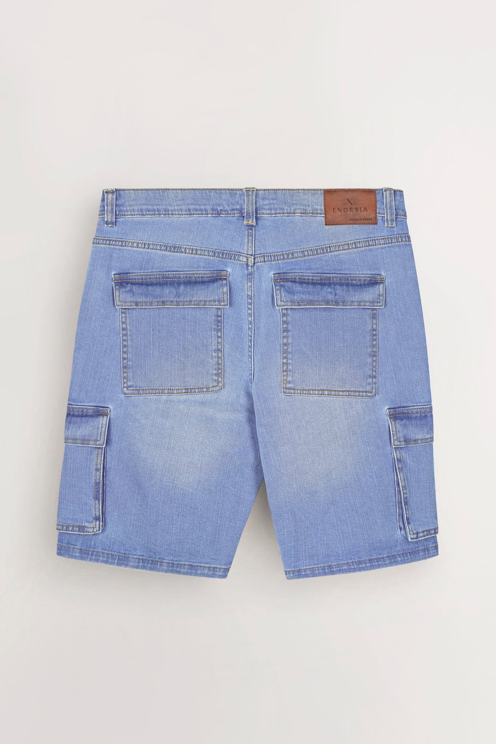 Men's Blue Denim Cargo Shorts
