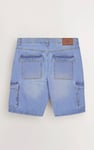 Men's Blue Denim Cargo Shorts