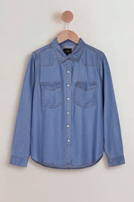 Women's Long Sleeve Tencel Denim Shirt