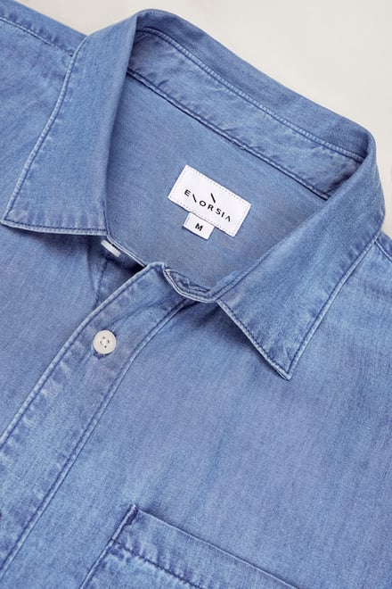 Men's Tencel Long Sleeve Denim Shirt