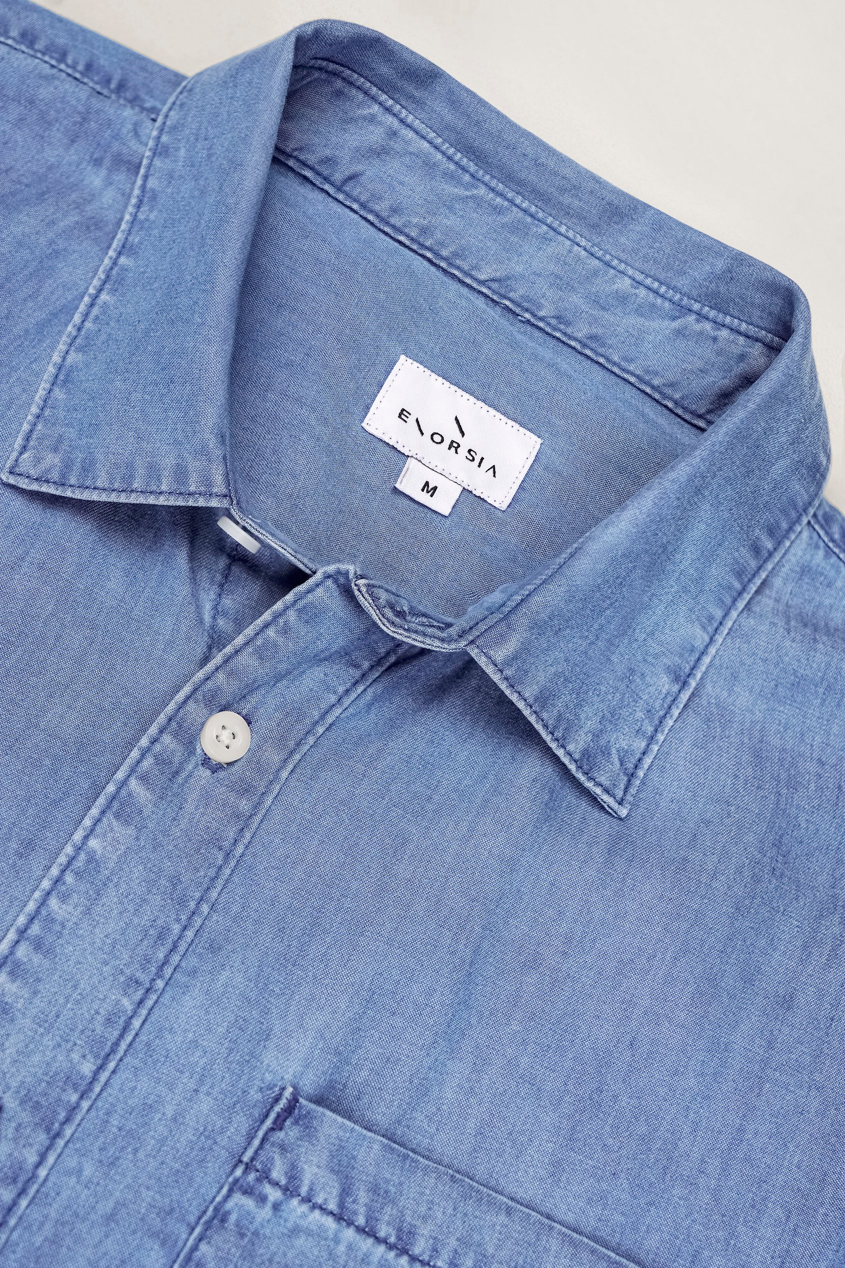 Men's Tencel Long Sleeve Denim Shirt