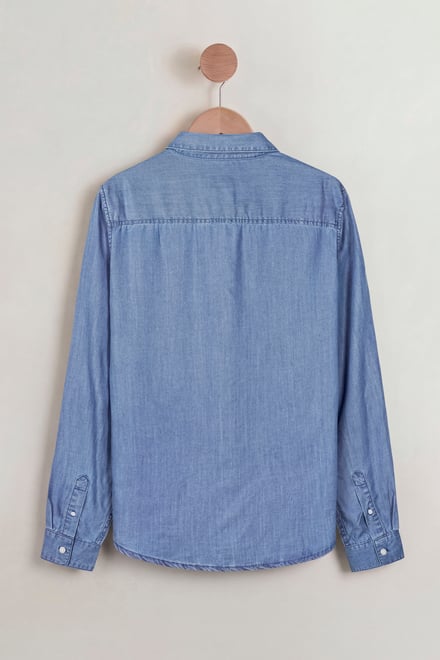 Men's Tencel Long Sleeve Denim Shirt