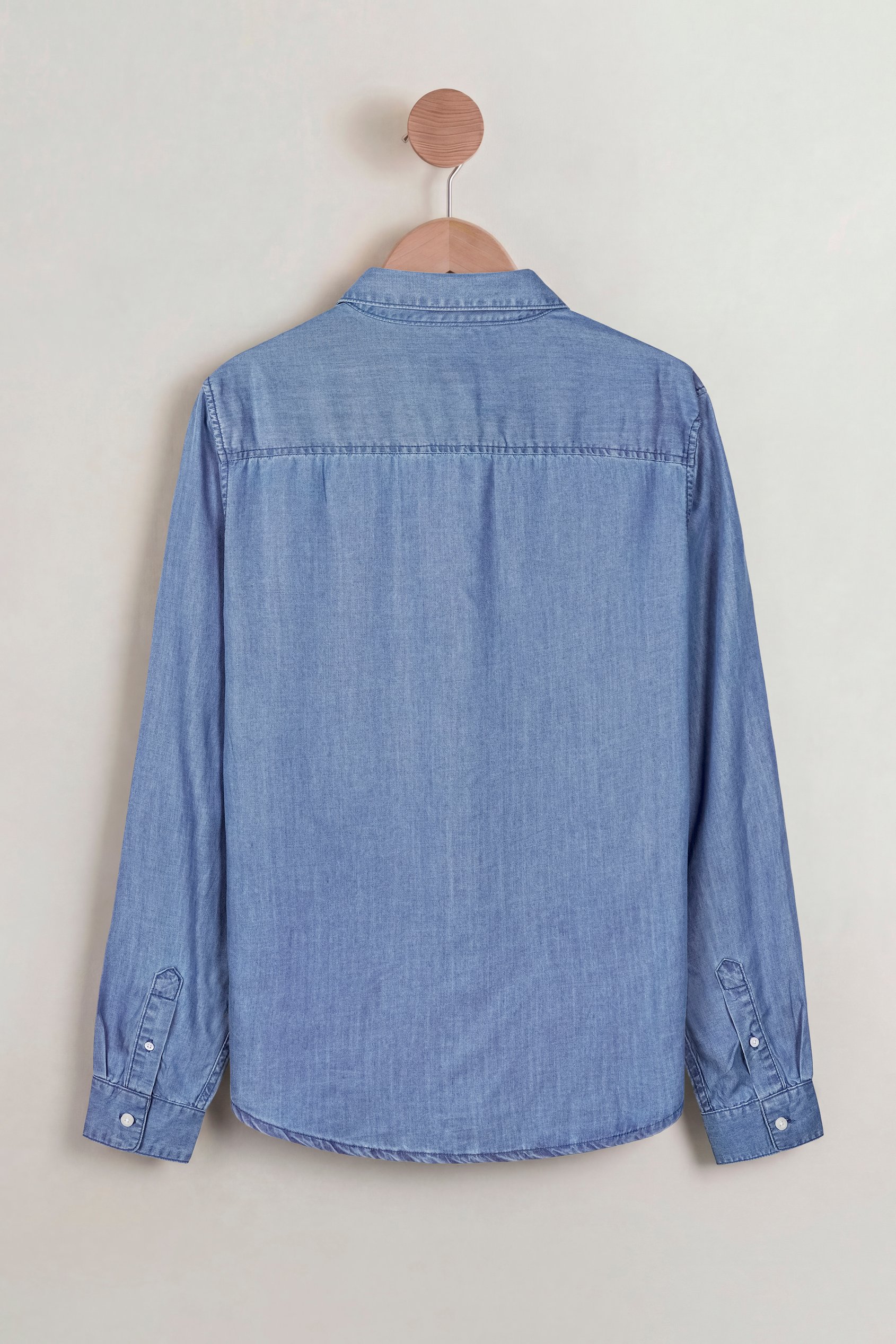 Men's Tencel Long Sleeve Denim Shirt