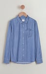 Men's Tencel Long Sleeve Denim Shirt