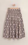 Circular Midi Length Prairie Printed Skirt