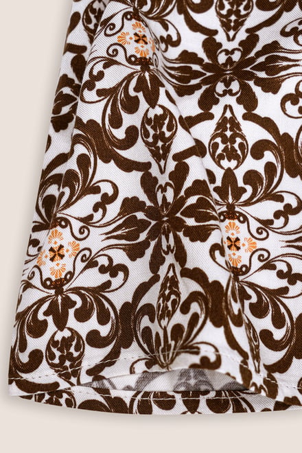 Circular Midi Length Prairie Printed Skirt