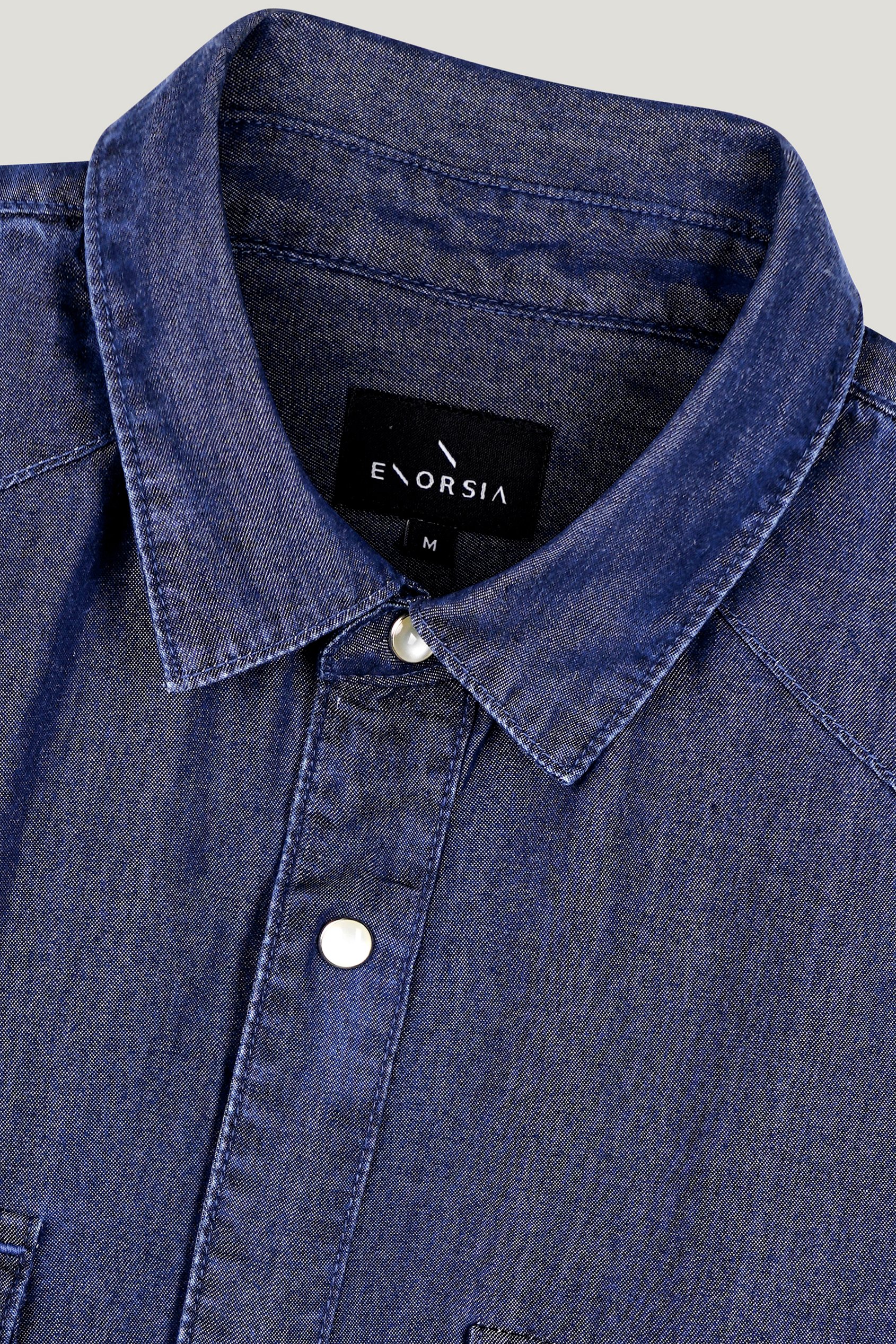 Men's Regular Fit Tencel Denim Overshirt