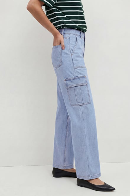 Vintage Straight Leg Cargo Jeans
