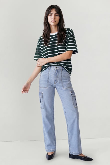 Vintage Straight Leg Cargo Jeans