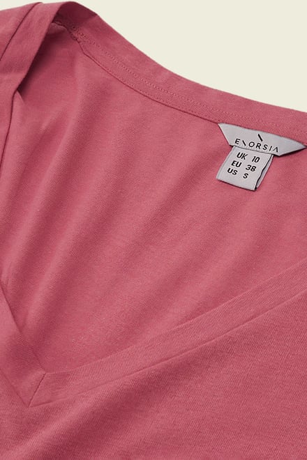 Lace Pocket V-Neck Tee