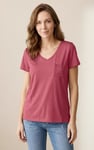 Lace Pocket V-Neck Tee