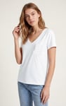 Lace Pocket V-Neck Tee