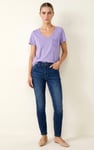 Lace Pocket V-Neck Tee