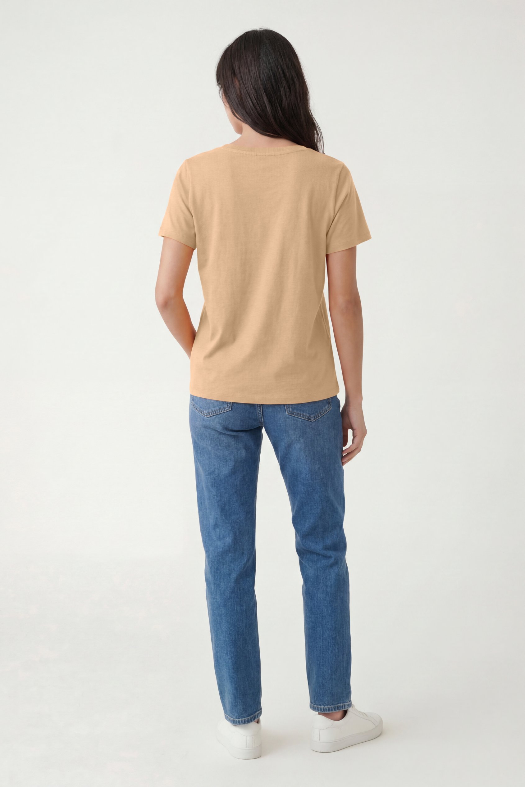 Lace Pocket V-Neck Tee