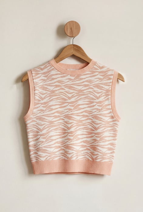 Blue Zebra Printed Top