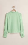 Long Sleeves Wrap Blouse