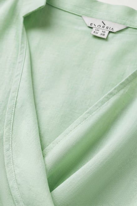 Long Sleeves Wrap Blouse
