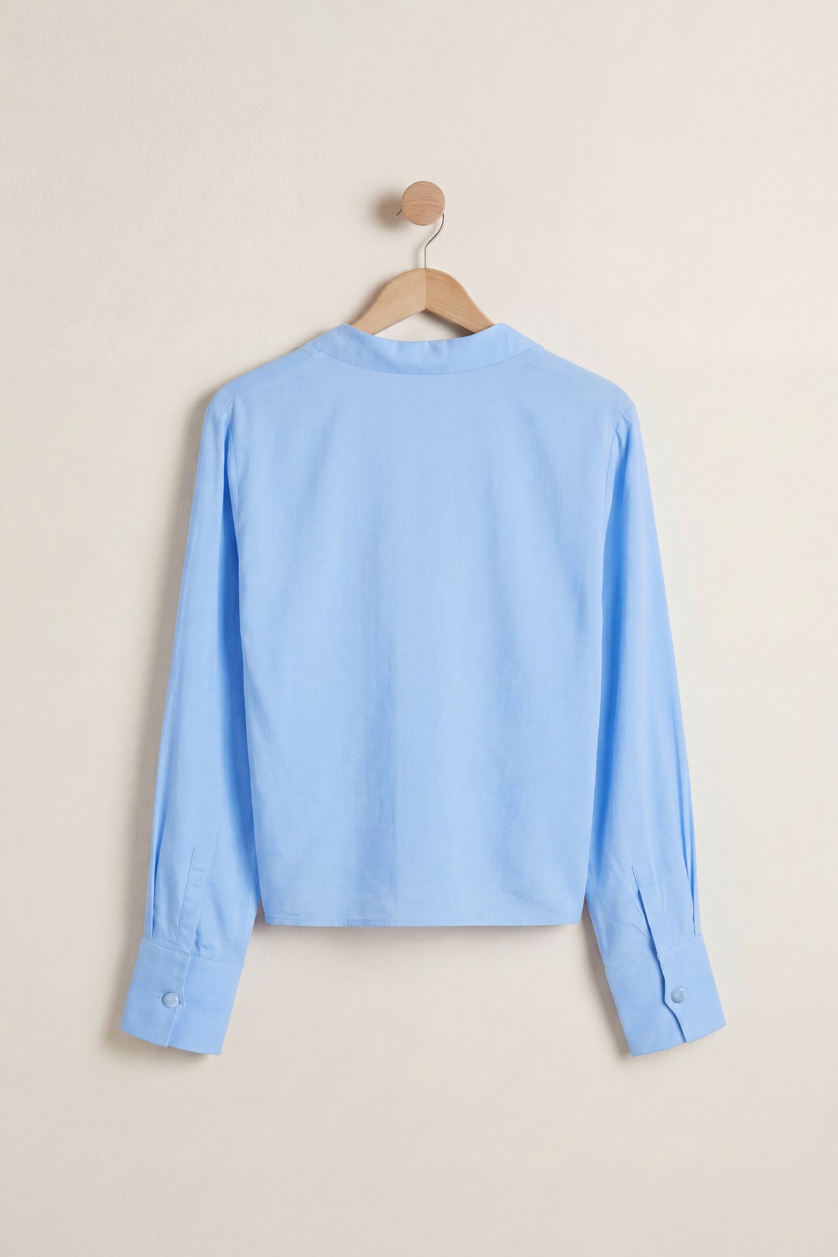 Long Sleeves Wrap Blouse