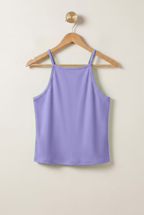 Yellow Square Neck Ribbed Cami