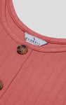 Ribbed Front Button Tank Top