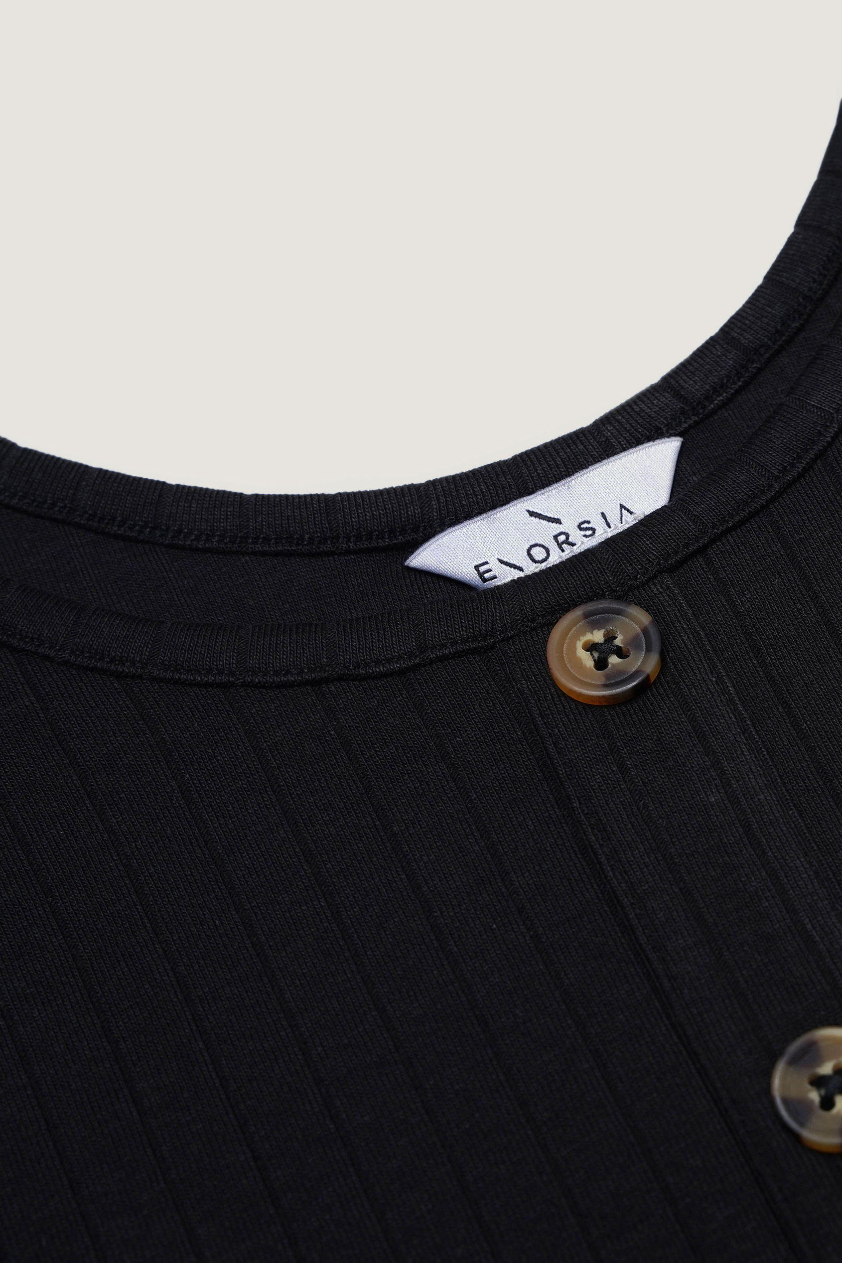 Ribbed Front Button Tank Top
