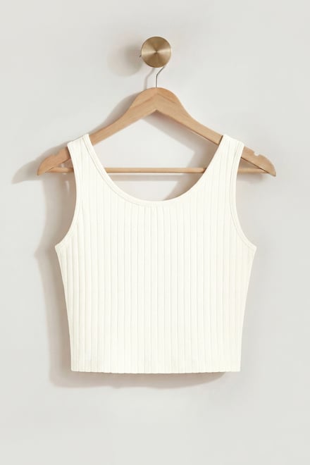 Ribbed Front Button Tank Top