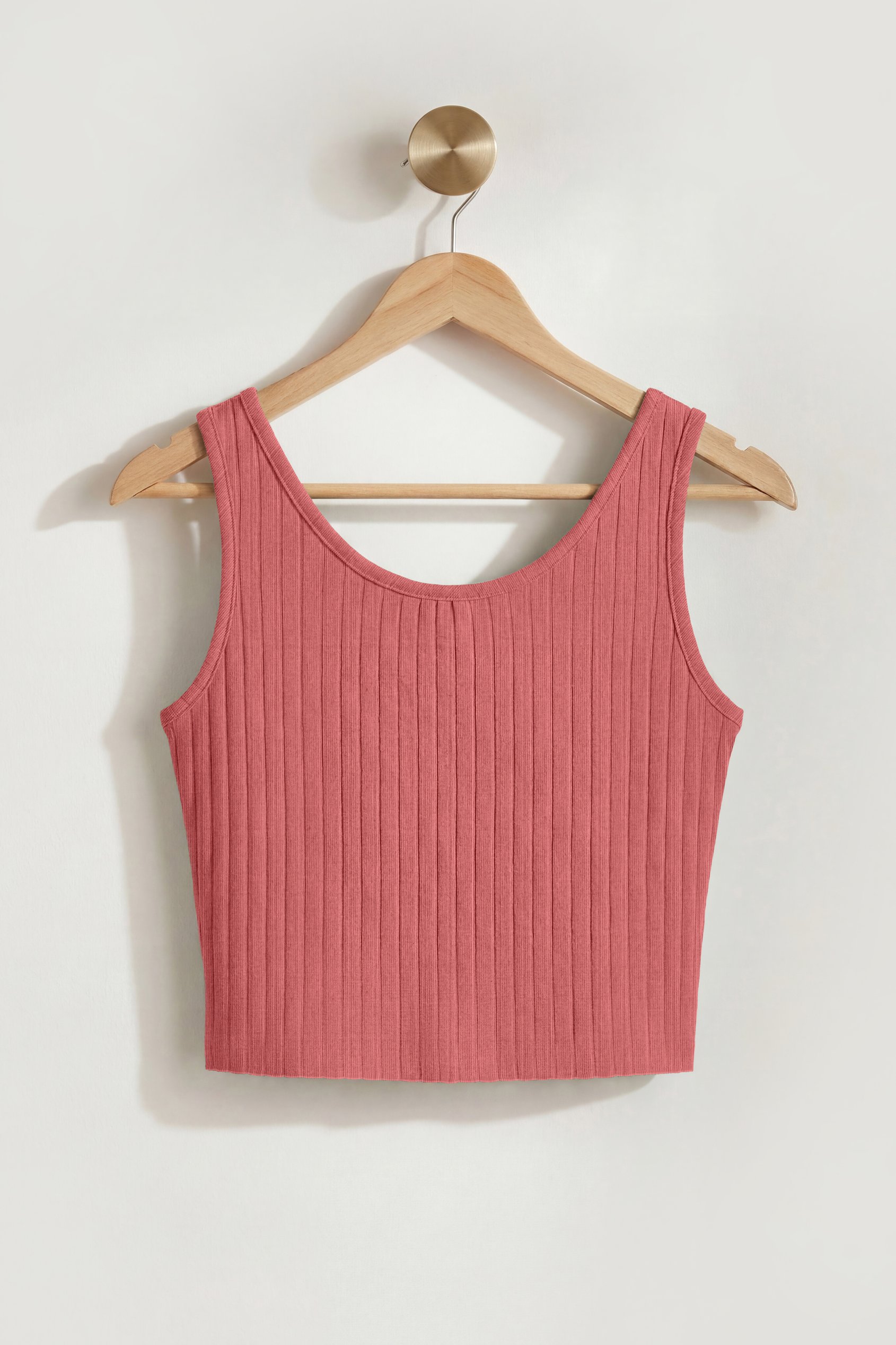 Ribbed Front Button Tank Top