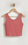 Ribbed Front Button Tank Top